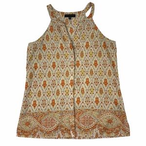 Sanctuary Boho Mandala Hidden Button Down Tank Top